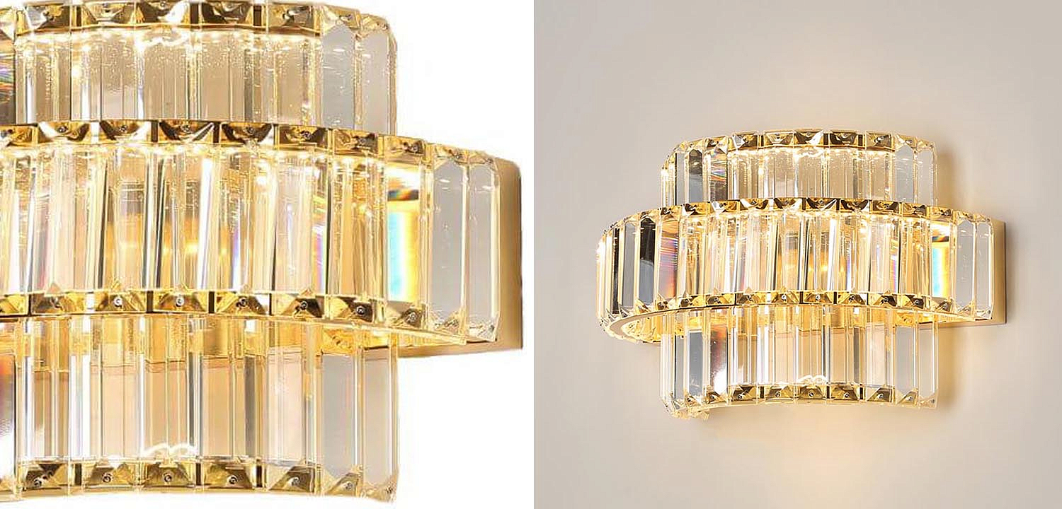 Бра Crystal Shine Linda Gold Wall Lamp B Бра Crystal Shine Linda Gold Wall Lamp B - Loft-Concept в Волгограде