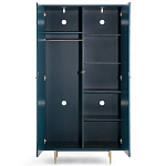 Шкаф двухдверный Scale Ornament Blue Wardrobe варинант исполнения - 4 | Loft Concept в Волгограде