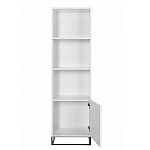 Стеллаж книжный белый с 3-мя открытыми полками и дверкой Strict Lines варинант исполнения - 2 | Loft Concept в Волгограде