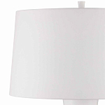 Торшер белый с тканевым абажуром на деревянном основании Graceful Silhouette варинант исполнения - 2 | Loft Concept в Волгограде