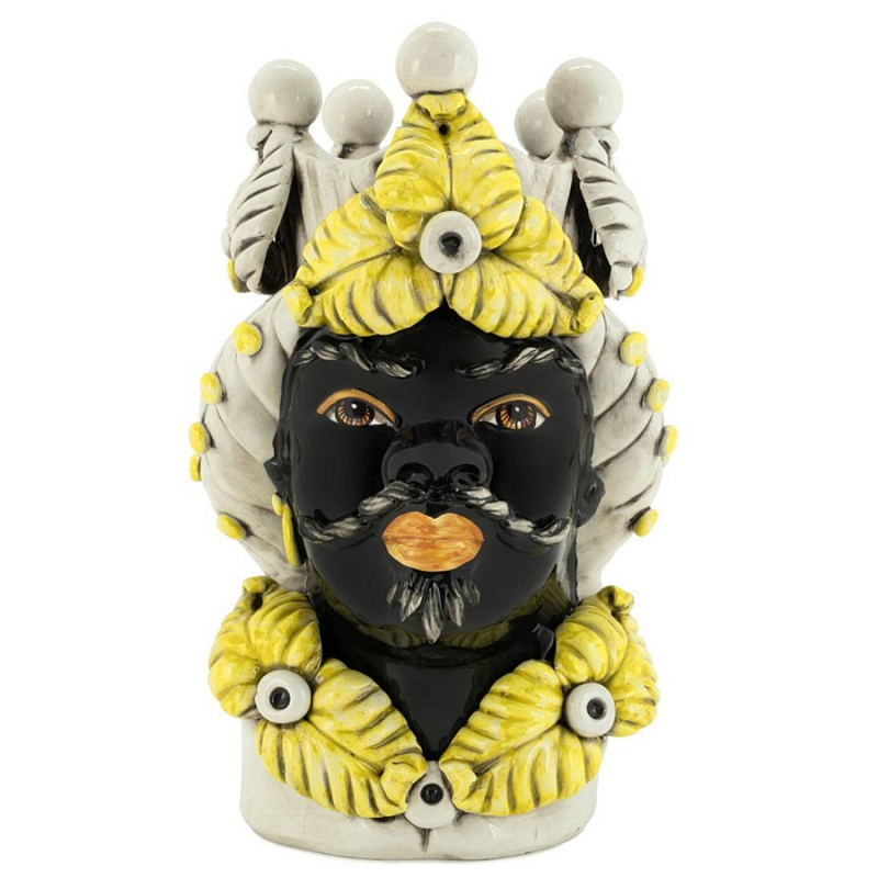 Ваза Vase Moro Man Eve Yellow Черный Бежевый Желтый Ваза Vase Moro Man Eve Yellow Черный Бежевый Желтый в Волгограде | Loft Concept