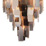 Люстра с многослойными стеклянными панелями янтарного и дымчатого цвета Textured Glass Chandelier варинант исполнения - 2 | Loft Concept в Волгограде