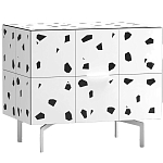 Тумба белая с рисунком Grande Graphspots варинант исполнения - 1 | Loft Concept в Волгограде