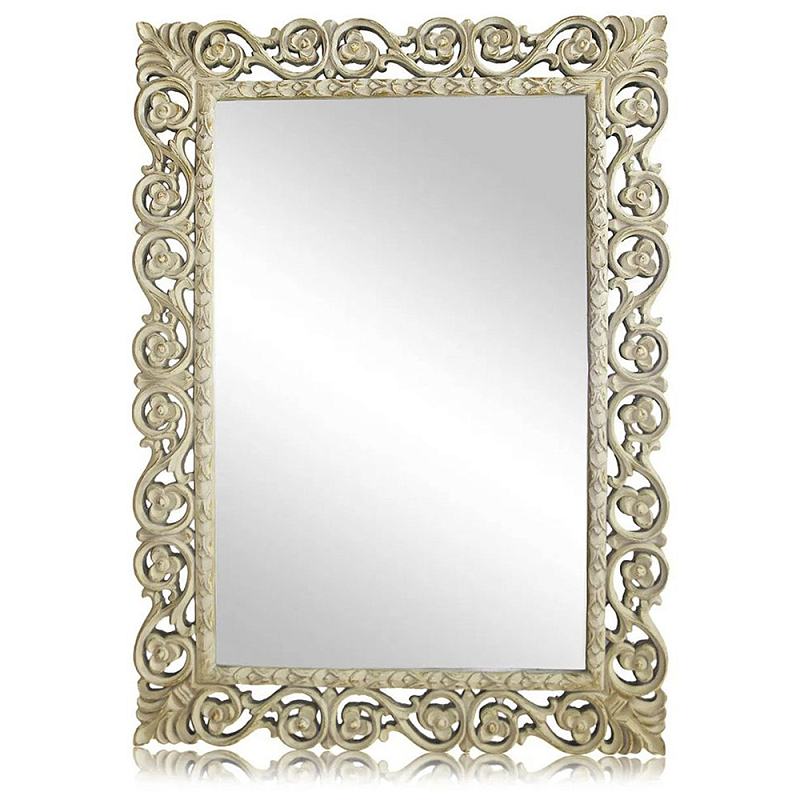 Зеркало настенное в ажурной деревянной раме Sophistication Зеркало ivory ( слоновая кость ) Золотой Зеркало настенное в ажурной деревянной раме Sophistication Зеркало ivory ( слоновая кость ) Золотой в Волгограде | Loft Concept