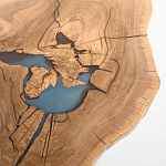 Кофейный стол со столешницей из орехового дерева и эпоксидной смолы Clem Coffee Table варинант исполнения - 2 | Loft Concept в Волгограде