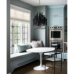 Люстра черная с несколькими ярусами деревянных палочек Bright Wooden Chandelier варинант исполнения - 5 | Loft Concept в Волгограде