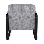 Кресло серый велюр с жесткими подлокотниками на полозьях Ashton варинант исполнения - 4 | Loft Concept в Волгограде