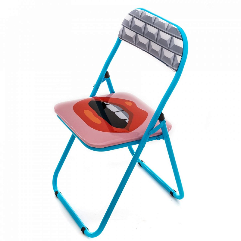 Стул Seletti Folding Chair Mouth Мульти Голубой Стул Seletti Folding Chair Mouth Мульти Голубой в Волгограде | Loft Concept
