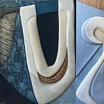 Арт-объект ручной работы Blue Abstraction из 4-х панелей варинант исполнения - 3 | Loft Concept в Волгограде