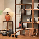 Стеллаж деревянный с полками для хранения Moon Walnut Furniture варинант исполнения - 4 | Loft Concept в Волгограде