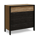 Комод 4 ящика с подсветкой на рельефном фасаде Warm Industrial варинант исполнения - 2 | Loft Concept в Волгограде