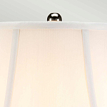 Настольная лампа с фарфоровым основанием с декоративным орнаментом и белым абажуром на темной круглой подставке Elstead Lighting варинант исполнения - 12 | Loft Concept в Волгограде