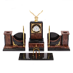 Настольный письменный набор из лемезита и змеевика с декором в виде Орла в подарочной упаковке Successful Leader варинант исполнения - 1 | Loft Concept в Волгограде