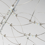 Люстра подвесная с тонкой металлической конструкцией цвета хром Quasar варинант исполнения - 4 | Loft Concept в Волгограде