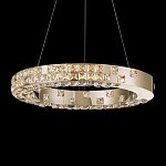 Люстра золотая в форме кольца с мозаичным хрустальным оформлением Sparks of Crystal варинант исполнения - 2 | Loft Concept в Волгограде