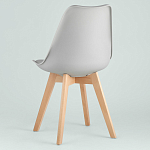 Стул с основой из пластика и мягким сиденьем Arvika Grey варинант исполнения - 4 | Loft Concept в Волгограде