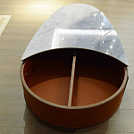 Дизайнерский журнальный стол овальной формы с открывающейся столешницей Caleb Coffee Table варинант исполнения - 1 | Loft Concept в Волгограде