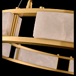 Люстра в виде кольца из натурального камня Golden Alavastor варинант исполнения - 4 | Loft Concept в Волгограде