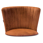 Стул с мягкой оранжевой обивкой из велюра и подъемно-поворотным механизмом на черных колесиках Harper Orange варинант исполнения - 3 | Loft Concept в Волгограде