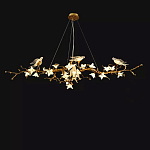 Люстра в виде золотой ветки с цветами и птичками Marvelous Garden варинант исполнения - 9 | Loft Concept в Волгограде
