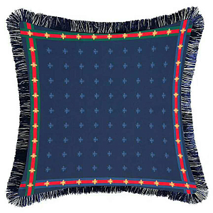 Декоративная подушка Cтиль Gucci Bee Pattern Blue