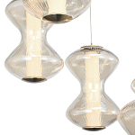 Люстра светодиодная с стеклянными волнообразными плафонами Amphora of Light варинант исполнения - 5 | Loft Concept в Волгограде