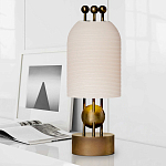 Настольная лампа в виде фонаря с белым фактурным абажуром Echoes of Light варинант исполнения - 2 | Loft Concept в Волгограде