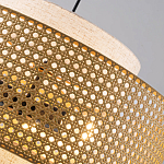 Подвесной светильник с декоративным поясом из плетеного бамбука Biuloggicu варинант исполнения - 5 | Loft Concept в Волгограде