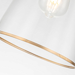 Подвесной светильник золотого цвета с колоколообразным стеклянным плафоном и декоративным элементом Elstead Lighting варинант исполнения - 3 | Loft Concept в Волгограде