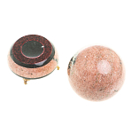 Шар декоративный на подставке из натуральных камней Змеевик и Мрамор Розовый Natural Stone Spheres 10.5 см варинант исполнения - 2 | Loft Concept в Волгограде