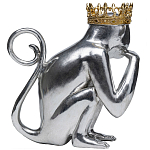 Статуэтка обезьяна в короне серебряная Golden Monkey варинант исполнения - 2 | Loft Concept в Волгограде