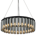 Люстра со стеклянными цилиндрическими плафонами Luminous Cylinders Smoky Round варинант исполнения - 3 | Loft Concept в Волгограде