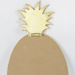 Зеркало овальной формы с золотистой рамкой и декоративной верхушкой в виде ананаса Pineapple Shine  варинант исполнения - 5 | Loft Concept в Волгограде