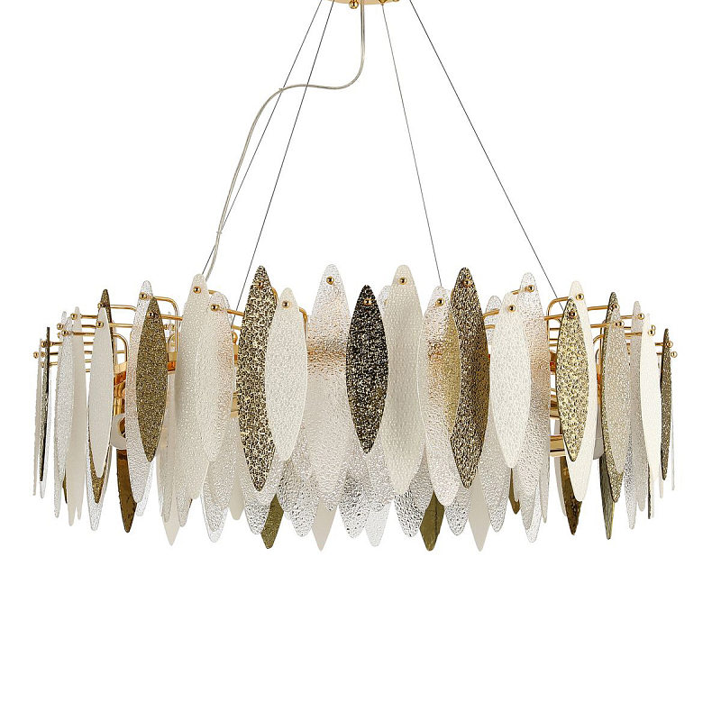 Люстра Monaghan Chandelier 10 Белый Золотой Люстра Monaghan Chandelier 10 Белый Золотой в Волгограде | Loft Concept