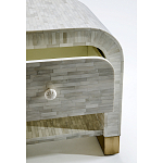 Тумбочка прикроватная с ящиком Tofino White Bone Inlay  Bedside Cabinet   варинант исполнения - 2 | Loft Concept в Волгограде