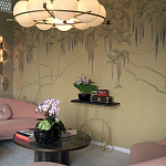 Обои в японском стиле Wisteria Original colourway on Raw Silk dyed silk варинант исполнения - 1 | Loft Concept в Волгограде