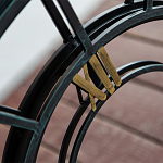 Зеркало настенное в чёрной металлической раме в виде часов Mirror Tower Clock варинант исполнения - 4 | Loft Concept в Волгограде