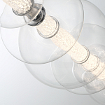 Подвесной светильник линейный с прозрачными стеклянными шарами разного диаметра Eurofase варинант исполнения - 6 | Loft Concept в Волгограде