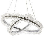 Люстра два кольца с хрустальным декором Rowan Crystal Ring Horizontal Chrome Chandelier варинант исполнения - 1 | Loft Concept в Волгограде