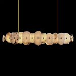 Подвесной светильник с фигурными элементами из белого алебастра Cryptocrystalline Stone варинант исполнения - 8 | Loft Concept в Волгограде