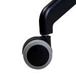 Стул с мягкой синей обивкой из велюра и подъемно-поворотным механизмом на черных колесиках Harper Blue варинант исполнения - 7 | Loft Concept в Волгограде