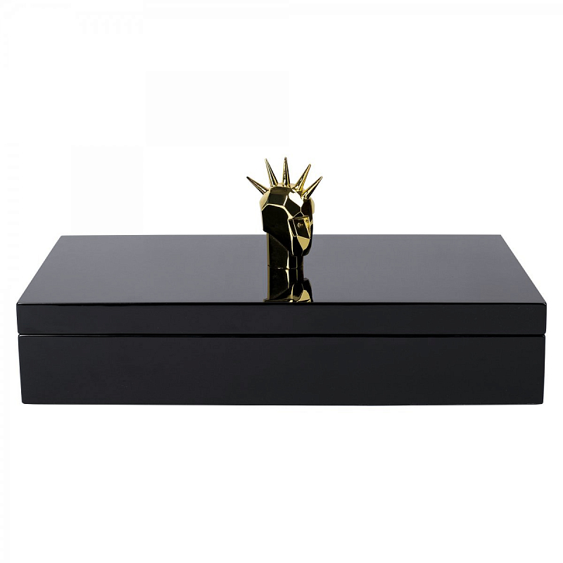 Шкатулка HEAD TRIP SCULPTURE BOX Черный Глянцевое золото Шкатулка HEAD TRIP SCULPTURE BOX Черный Глянцевое золото в Волгограде | Loft Concept