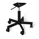 Стул с мягкой коричневой обивкой из велюра и подъемно-поворотным механизмом на черных колесиках Harper Brown варинант исполнения - 4 | Loft Concept в Волгограде