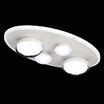 Потолочный светильник овальной формы белого цвета с 4-мя лампами Lunar Pebbles варинант исполнения - 4 | Loft Concept в Волгограде