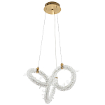 Фигурная люстра украшенная кристаллами из хрусталя Gilbertine Crystals Curly Ring Chandelier S варинант исполнения - 2 | Loft Concept в Волгограде