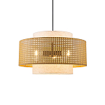 Подвесной светильник с декоративным поясом из плетеного бамбука Biuloggicu варинант исполнения - 1 | Loft Concept в Волгограде