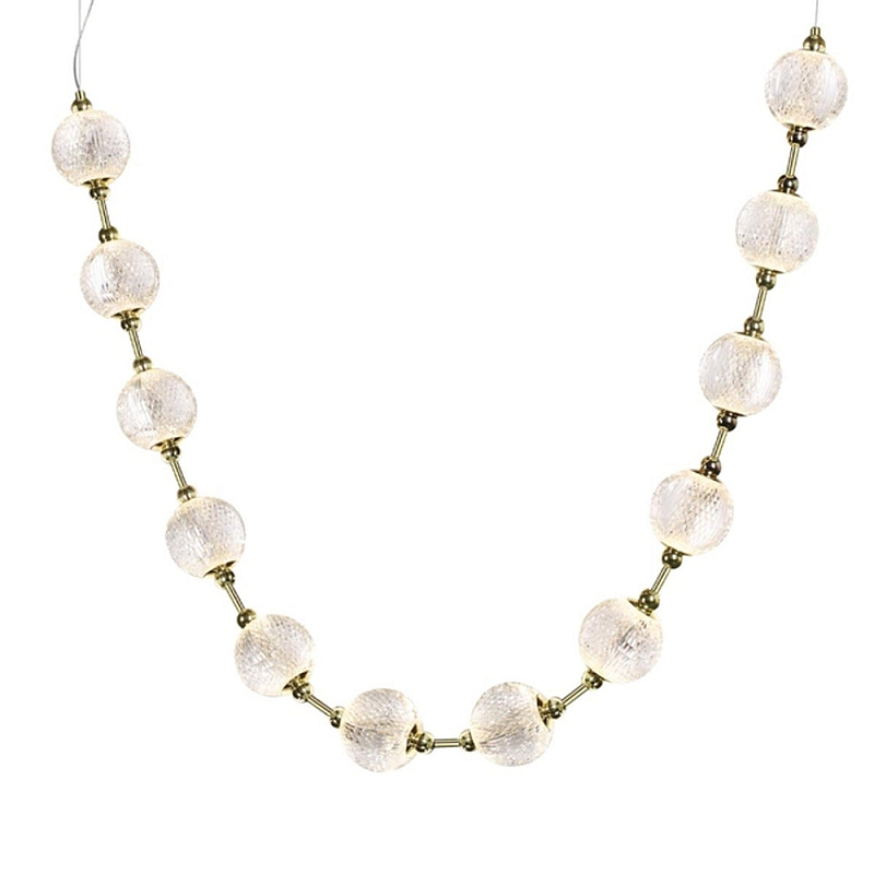 Люстра подвесная с шарообразными плафонами Crystal Globule Золотой Прозрачный в Волгограде | Loft Concept 