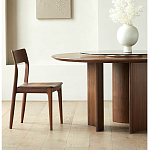 Стол обеденный круглый с двойной столешницей Walnut Wood Table варинант исполнения - 1 | Loft Concept в Волгограде