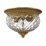 Потолочный светильник цвета латунь с прозрачным рифленым плафоном в форме чаши Hinkley варинант исполнения - 5 | Loft Concept в Волгограде