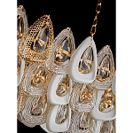 Люстра овальная с многослойными белыми и прозрачными подвесками Character Chandelier варинант исполнения - 4 | Loft Concept в Волгограде